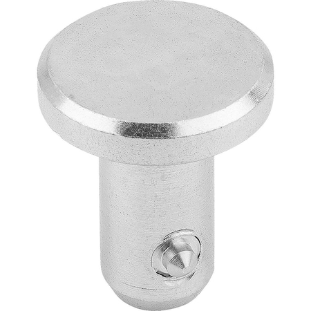 Locking Pin With Flat Head, W. Axial Lock, D1=10 L=25, Steel